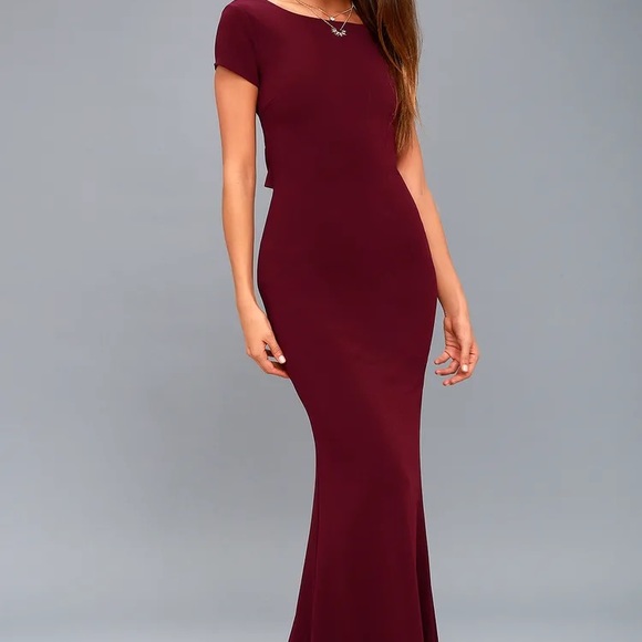 Endless Love Burgundy Backless Maxi Dress - Picture 2 of 10
